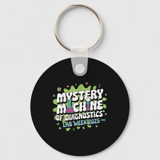 Mystery Machine van Diagnostics Lab Week 2025 Grap Sleutelhanger (Voorkant)