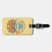 Mystery Machine Van Floral Graphic Bagagelabel (Voorkant horizontaal)