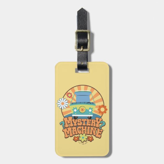Mystery Machine Van Floral Graphic Bagagelabel (Voorkant verticaal)