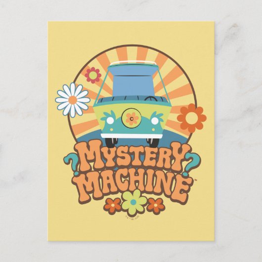 Mystery Machine Van Floral Graphic Briefkaart (Voorkant)