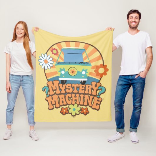 Mystery Machine Van Floral Graphic Fleece Deken (In situ)