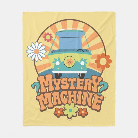 Mystery Machine Van Floral Graphic Fleece Deken (Voorkant)