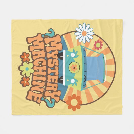 Mystery Machine Van Floral Graphic Fleece Deken (Voorkant (Horizontaal))