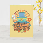 Mystery Machine Van Floral Graphic Kaart (Gele Bloem)