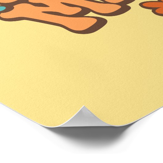 Mystery Machine Van Floral Graphic Poster (Hoek)