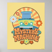 Mystery Machine Van Floral Graphic Poster (Voorkant)