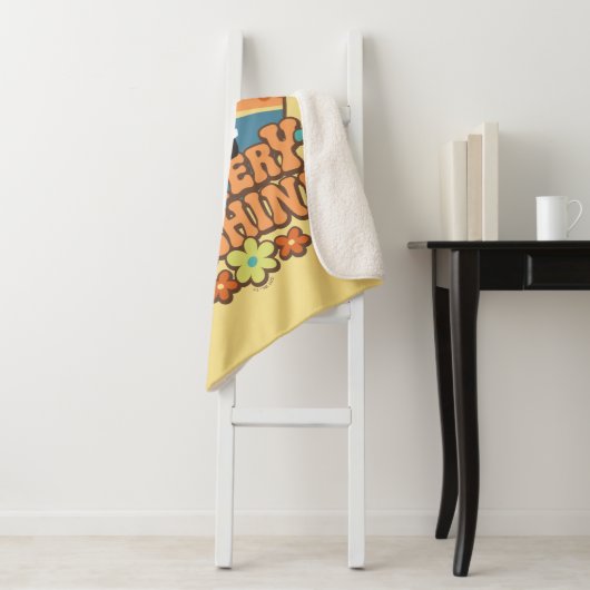 Mystery Machine Van Floral Graphic Sherpa Deken (In situ)