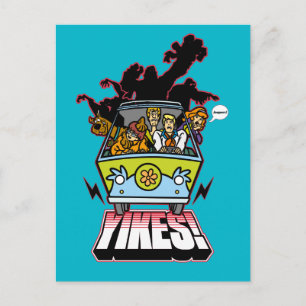 Mystery Machine "Yikes!" Grafisch Briefkaart