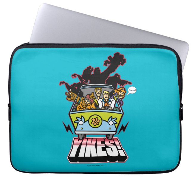 Mystery Machine "Yikes!" Grafisch Laptop Sleeve (Voorkant)
