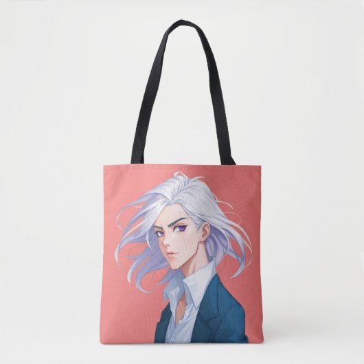Mystery Man Japanse Anime Art Canvas tas (Voorkant)