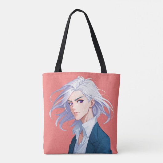 Mystery Man Japanse Anime Art Canvas tas (Achterkant)