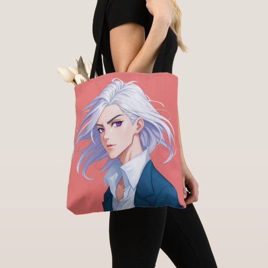 Mystery Man Japanse Anime Art Canvas tas (Dichtbij)