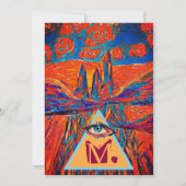 Mystery Mount Monogram en Rozen in de Sky Feestdagenkaart (Voorkant)