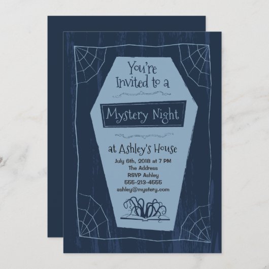 Mystery Night - Uitnodiging (Voorkant / Achterkant)