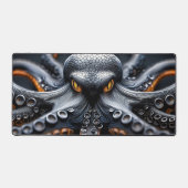 Mystery Octopus Zwart Sinaasappel Abstract zeeleve Bureaumat (Voorkant)