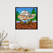 Mystery of Humpty Dumpty Funny Rick London Poster (Keuken)