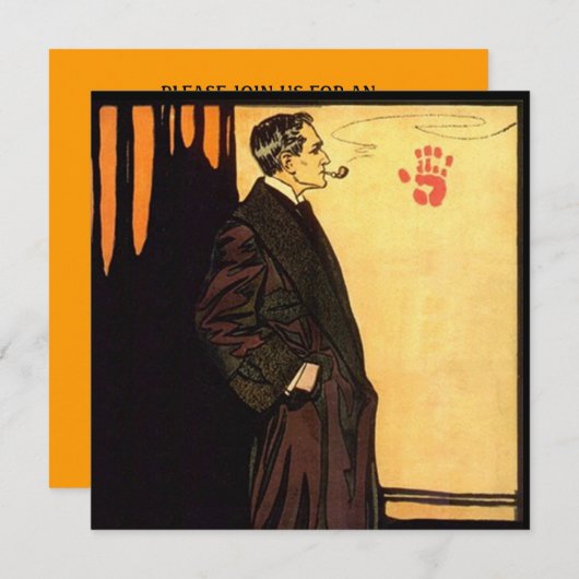 MYSTERY PARTY INVITE ~SUPER SLEUTH KAART (Voorkant / Achterkant)