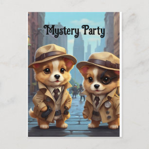 Mystery Party Pups Briefkaart
