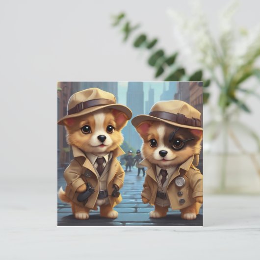 Mystery Party Pups (woordeloze cover) Kaart (Staand voorkant)