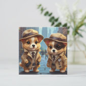 Mystery Party Pups (woordloze cover) Kaart (Staand voorkant)