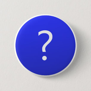 Mystery Round Buttonnen - Speelse vraagteken Ronde Button 5,7 Cm