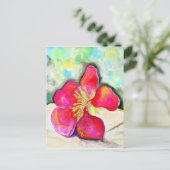 Mystery roze Waterverf Briefkaart (Staand voorkant)