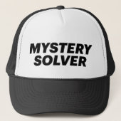 MYSTERY SOLVER preekt slogan-vrachtwagenhoed Trucker Pet (Voorkant)