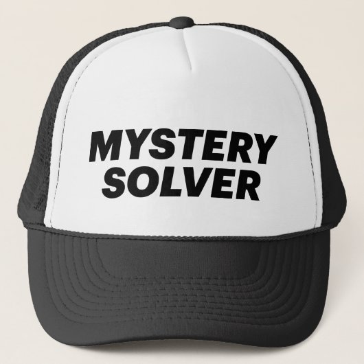 MYSTERY SOLVER preekt slogan-vrachtwagenhoed Trucker Pet (Voorkant)