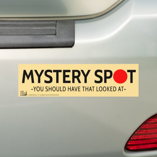 Mystery spot. Je zou dat moeten bekijken. Bumpersticker (Op auto)