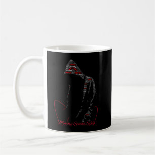 Mystery Spreekt Zacht Raven Typografie Gotisch Koffiemok