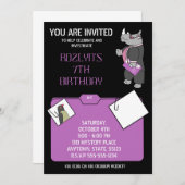 Mystery verjaardagsuitnodiging kaart (Voorkant / Achterkant)