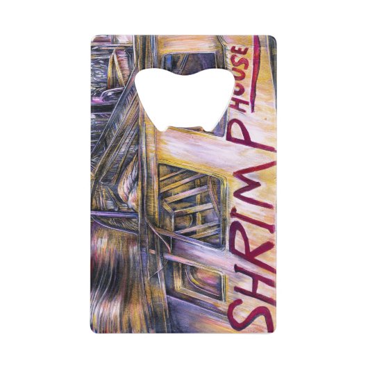 Mystery Vlees, afkomstig van water. Creditkaart Flessenopener (Voorkant)