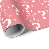 Mystery vraagteken kronkelig puzzelkoraal cadeaupapier (Rol Hoek)