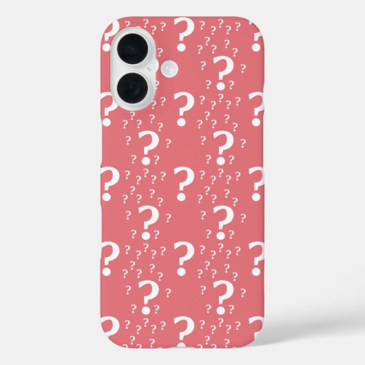 Mystery vraagteken kronkelig puzzelkoraal Case-Mate iPhone case (Achterkant)