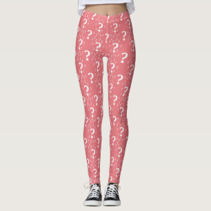 Mystery vraagteken kronkelig puzzelkoraal leggings