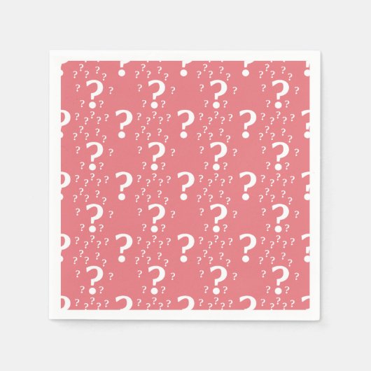 Mystery vraagteken kronkelig puzzelkoraal servet (Voorkant)