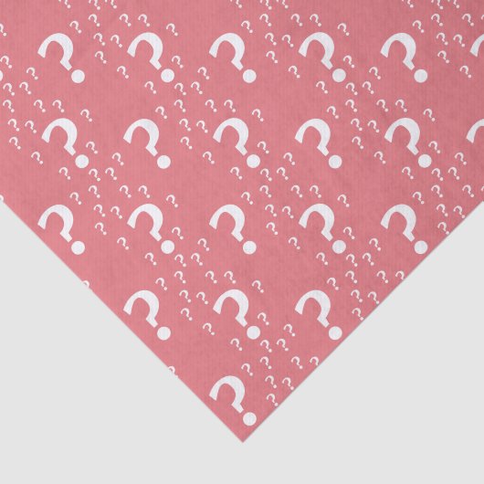 Mystery vraagteken kronkelig puzzelkoraal tissuepapier (Detail)