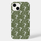 Mystery vraagteken kronkelige puzzel olijfgroen Case-Mate iPhone case (Achterkant)