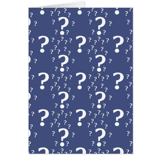 Mystery vraagteken raadsel blauw puzzelblauw (Voorkant)