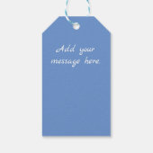 Mystery vraagteken raadsel blauw puzzelblauw cadeaulabel (Achterkant)