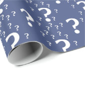 Mystery vraagteken raadsel blauw puzzelblauw cadeaupapier (Rol Hoek)