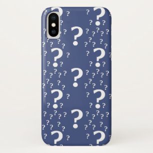 Mystery vraagteken raadsel blauw puzzelblauw Case-Mate iPhone case