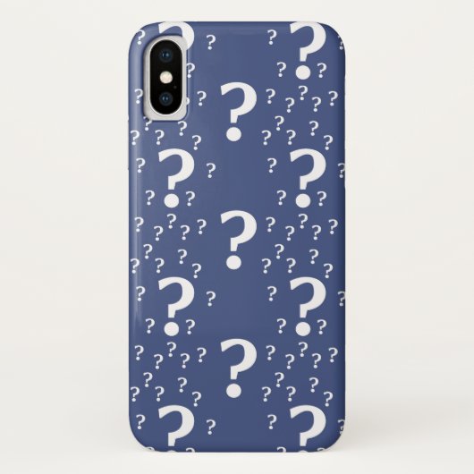 Mystery vraagteken raadsel blauw puzzelblauw Case-Mate iPhone case (Achterkant)