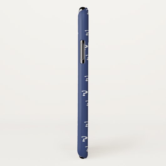 Mystery vraagteken raadsel blauw puzzelblauw Case-Mate iPhone case (Achterkant / rechts)