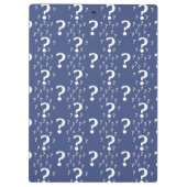 Mystery vraagteken raadsel blauw puzzelblauw klembord (Achterkant)