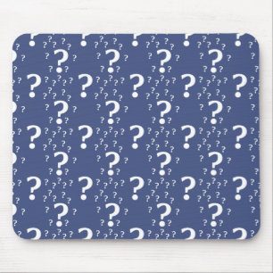 Mystery vraagteken raadsel blauw puzzelblauw muismat