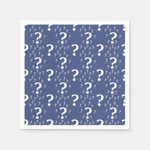Mystery vraagteken raadsel blauw puzzelblauw servet