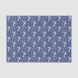Mystery vraagteken raadsel blauw puzzelblauw tissuepapier