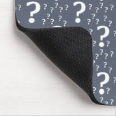 Mystery vraagteken raadsel puzzelblauw-grijs muismat (Hoek)