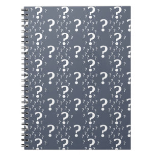 Mystery vraagteken raadsel puzzelblauw-grijs notitieboek
